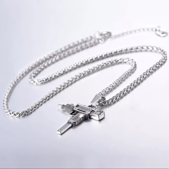 New unisex stainless steel gun shape necklace - Picture 4 of 4